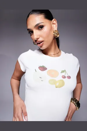 Princess Polly Ribbed fruit print baby tee in
