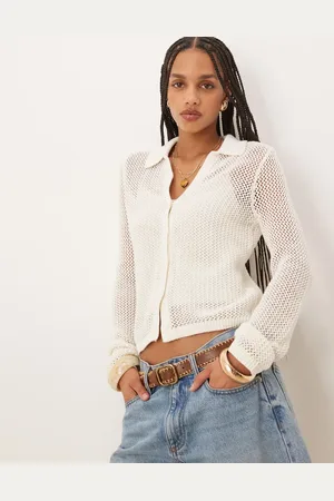 Abercrombie & Fitch Crochet button through cardigan in