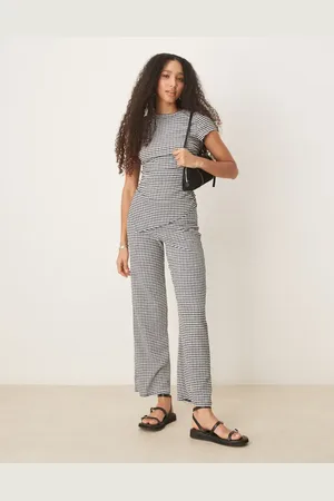 ASOS Wide leg trouser co-ord in gingham