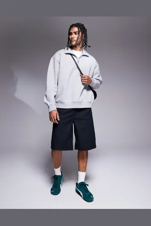 ASOS Long length linen blend jorts in