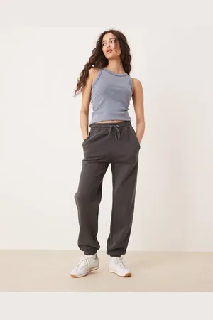 Abercrombie & Fitch High rise relaxed cuffed jogger in charcoal