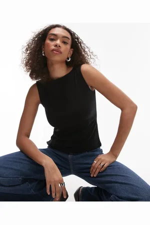 ARKET Jersey boat neck tank top in