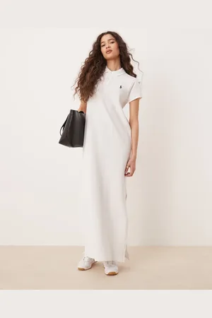 Ralph Lauren Maxi polo t-shirt dress in with side split