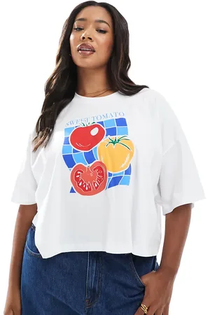 ONLY Tomato crop t-shirt in