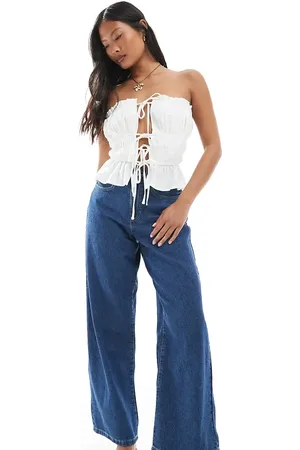 VERO MODA Kirsa high waist wide jeans in medium wash