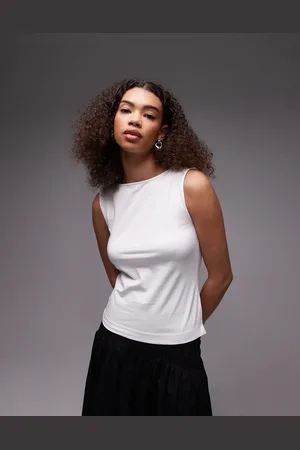 ARKET Jersey boat neck tank top in