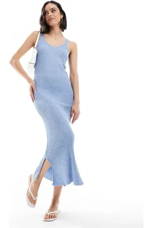 ONLY Knitted midaxi dress in light