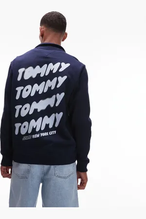 Tommy Hilfiger Bubble logo back print half zip sweatshirt in