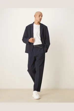ASOS ASOS DEISGN oversized tapered suit trousers in seersucker