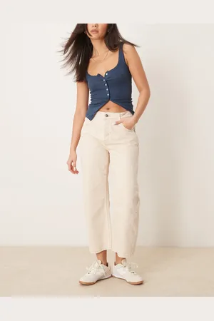 Free People Deep trance low rise boyfriend jeans in ecru