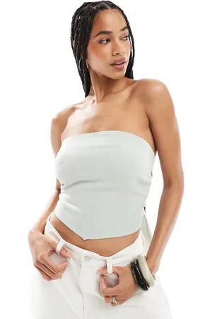 ASOS Linen look tie back bandeau top