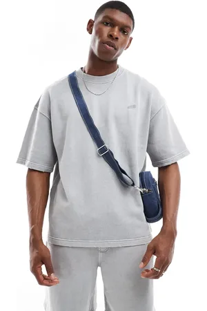 Pull&Bear Washed jersey co-ord t-shirt in light