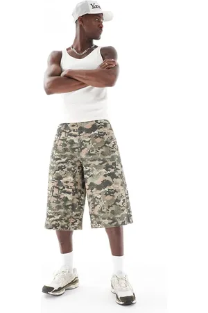 ASOS Long length jorts in camo