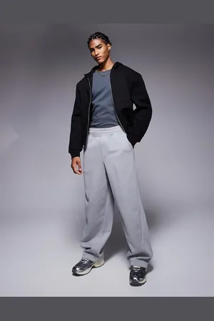 Bershka Wide leg joggers in washed