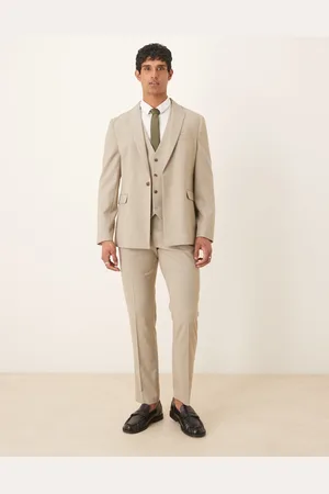 ASOS Slim suit trousers in light melange texture