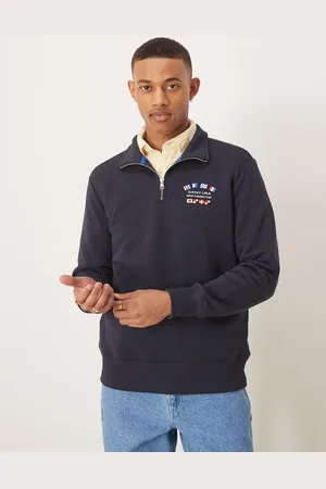 GANT USA flag logo half zip sweatshirt in