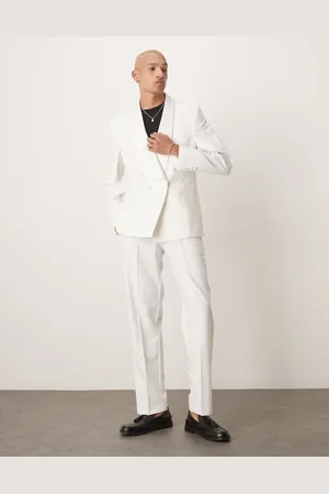 ASOS Straight leg tuxedo suit trousers in