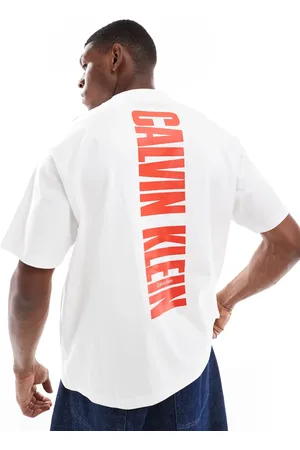 Calvin Klein Vertical back print t-shirt in and red