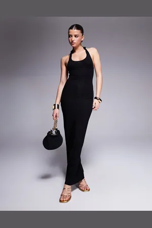 ASOS Scoop neck with ruched bum back midi dress in