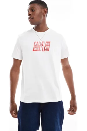 Calvin Klein Retro nyc graphic t-shirt in and red