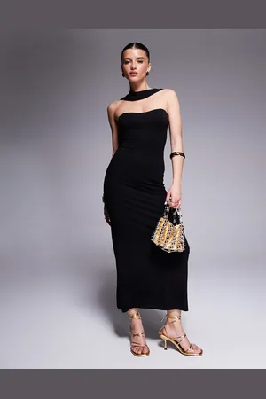 ASOS Sweetheart bandeau with faux scarf strap maxi dress in
