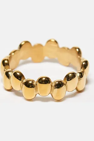 ASOS Waterproof stainless steel bubble band ring in tone