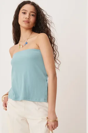 Abercrombie & Fitch Button detail tube top in