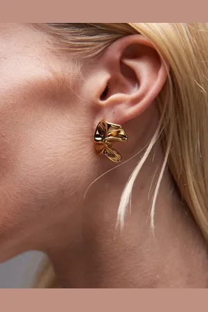 Topshop Stephy waterproof stainless steel statement earrings in