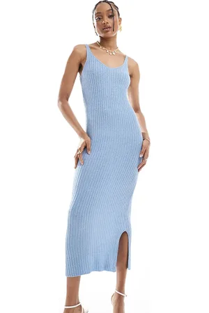 ONLY Knitted midaxi dress in light