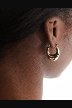ASOS Pointed hoop earrings in tone