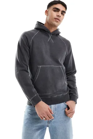 Another Influence Regan contrast seam hoodie in acid wash