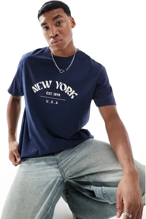 Another Influence New York slogan oversized t-shirt in