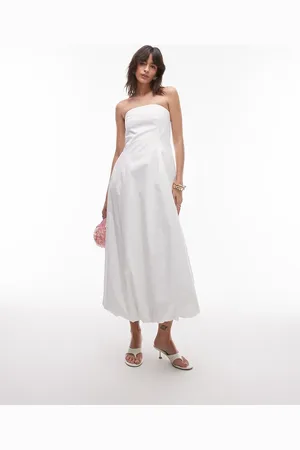 MANGO Baduea maxi dress with soft puff hem in