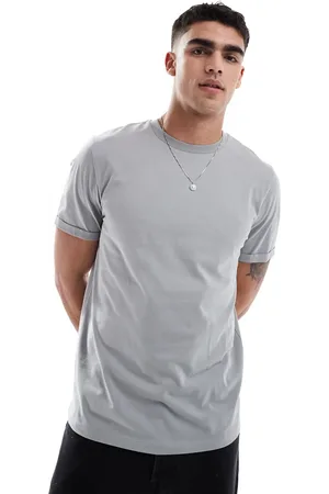 ASOS Essential crew neck t-shirt with roll sleeve in