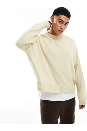 ASOS Knitted extreme oversized jumper in ecru