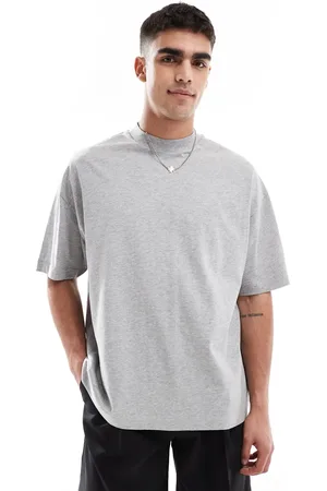 ASOS Essential oversized high neck t-shirt in marl
