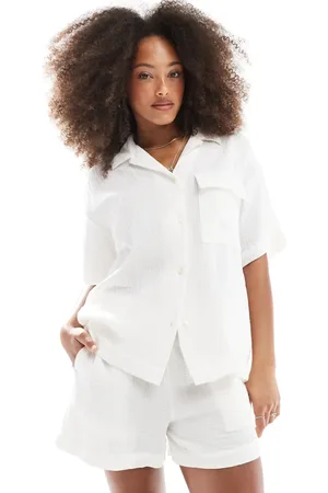 JJXX Co-ord oversized muslin shirt in