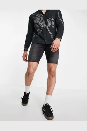 AllSaints Denim switch shorts in washed
