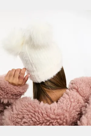 ASOS Double pom beanie in cream