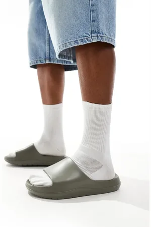 ASOS Chunky sliders in khaki