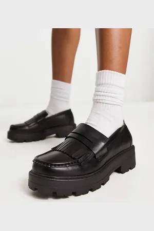 Truffle Collection Chunky fringe loafers in