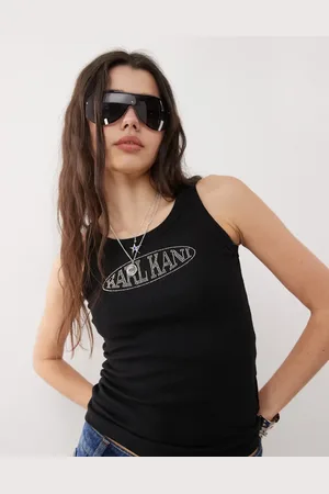 Karl Kani Signature rhinestone logo tib tank top in
