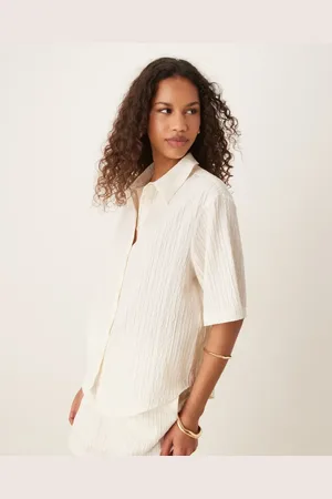 AWARE Textured relaxed shirt co-ord in