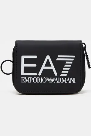 EA7 Armani logo zip around wallet in /white