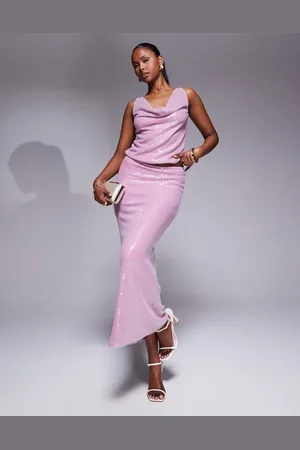 Rare Fashion London sequin maxi skirt co-ord in