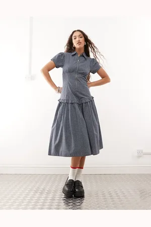 COLLUSION Drop waist shirt dress