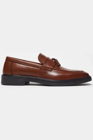 ASOS Loafers in tan leather with tassel