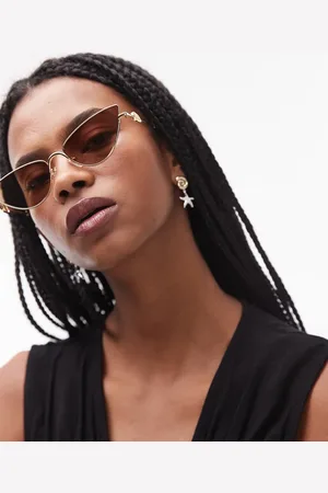 Le Specs The soiree slim metal cat eye sunglasses in and tortoiseshell
