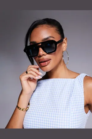 ASOS Angular aviator sunglasses in