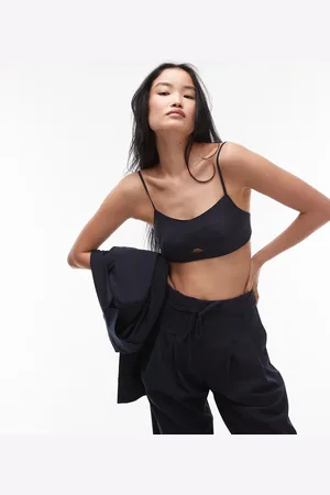 ASOS Tailored bralet in navy pinstripe